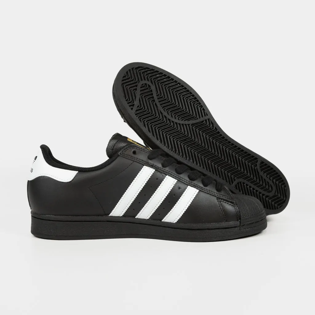 Adidas Skateboarding - Superstar ADV (Leather) Shoes - Core Black / Footwear White / Footwear White