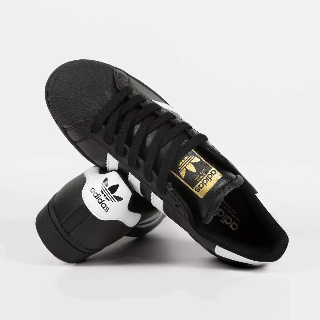 Adidas Skateboarding - Superstar ADV (Leather) Shoes - Core Black / Footwear White / Footwear White