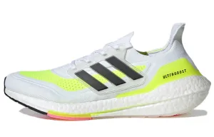 Adidas Ultra Boost 21 White Sun Yellow