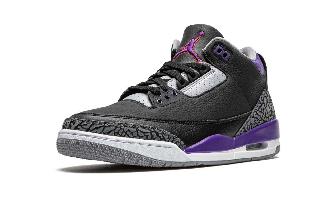 AIR JORDAN 3 RETRO BLACK COURT PURPE