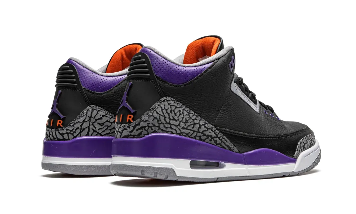 AIR JORDAN 3 RETRO BLACK COURT PURPE