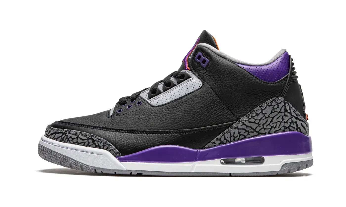 AIR JORDAN 3 RETRO BLACK COURT PURPE