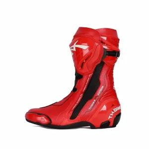 Allgoal Red Motorcycle Riding Boots