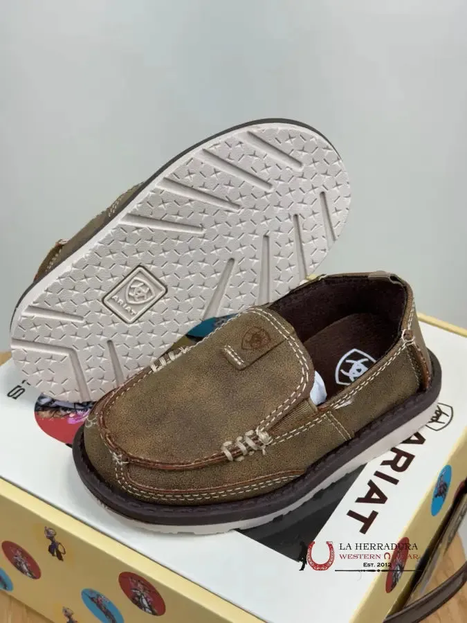 ARIAT BABY BROWN BUCKSKIN SHOES