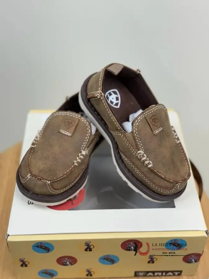 ARIAT BABY BROWN BUCKSKIN SHOES