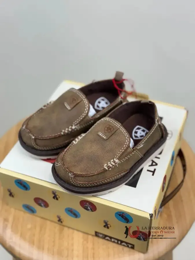 ARIAT BABY BROWN BUCKSKIN SHOES