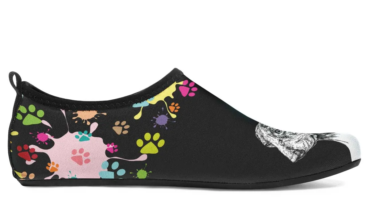 Artsy Dachshund Aqua Barefoot Shoes