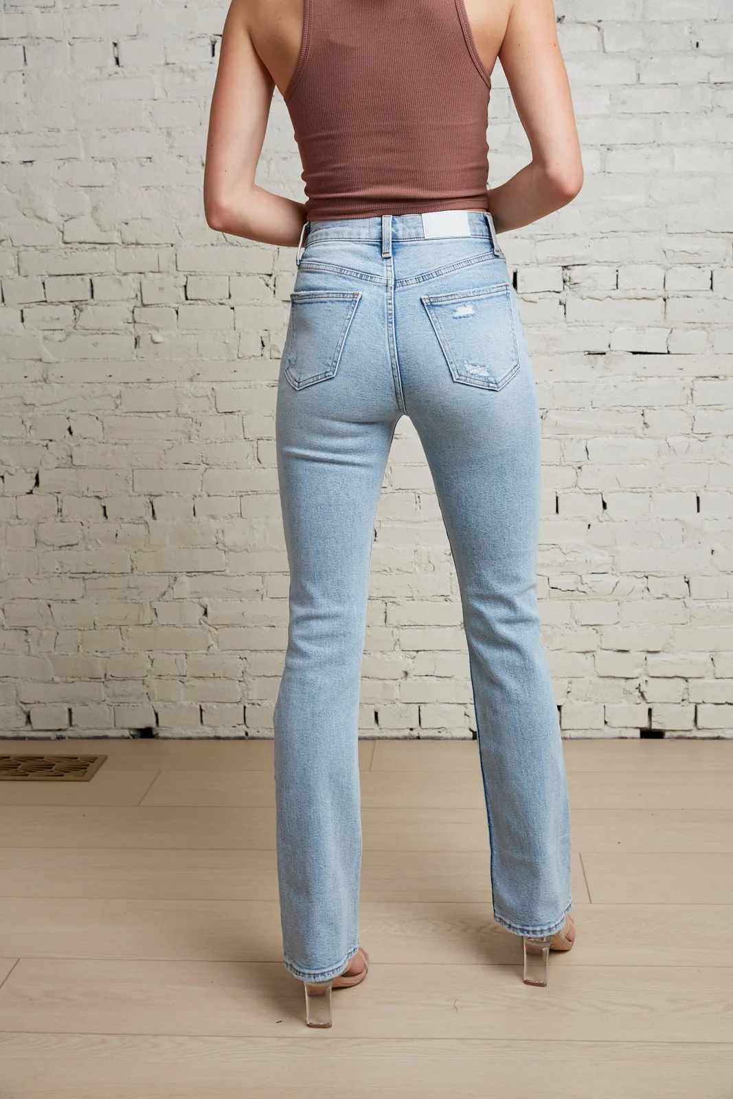 Asher Light Wash Denim Flares