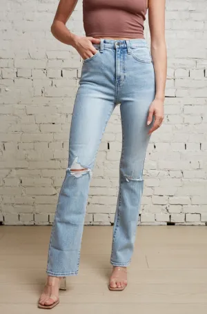 Asher Light Wash Denim Flares