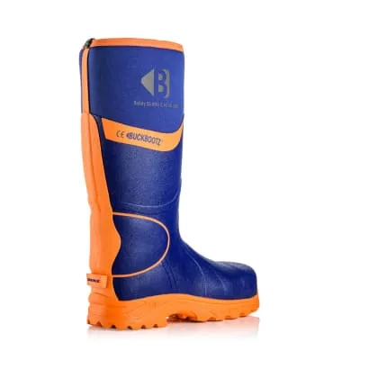 BBZ8000 Buckbootz S5 360° High Visibility Neoprene/Rubber Safety Wellington Boot with Ankle Protection - Ultimate Safety Wellington Boot