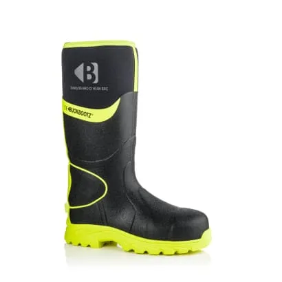 BBZ8000 Buckbootz S5 360° High Visibility Neoprene/Rubber Safety Wellington Boot with Ankle Protection - Ultimate Safety Wellington Boot