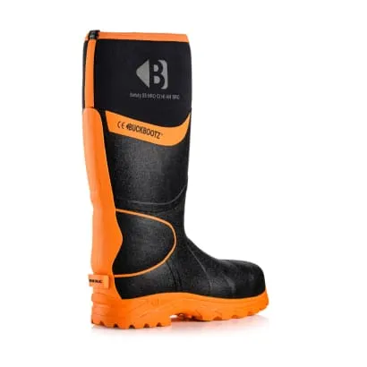 BBZ8000 Buckbootz S5 360° High Visibility Neoprene/Rubber Safety Wellington Boot with Ankle Protection - Ultimate Safety Wellington Boot