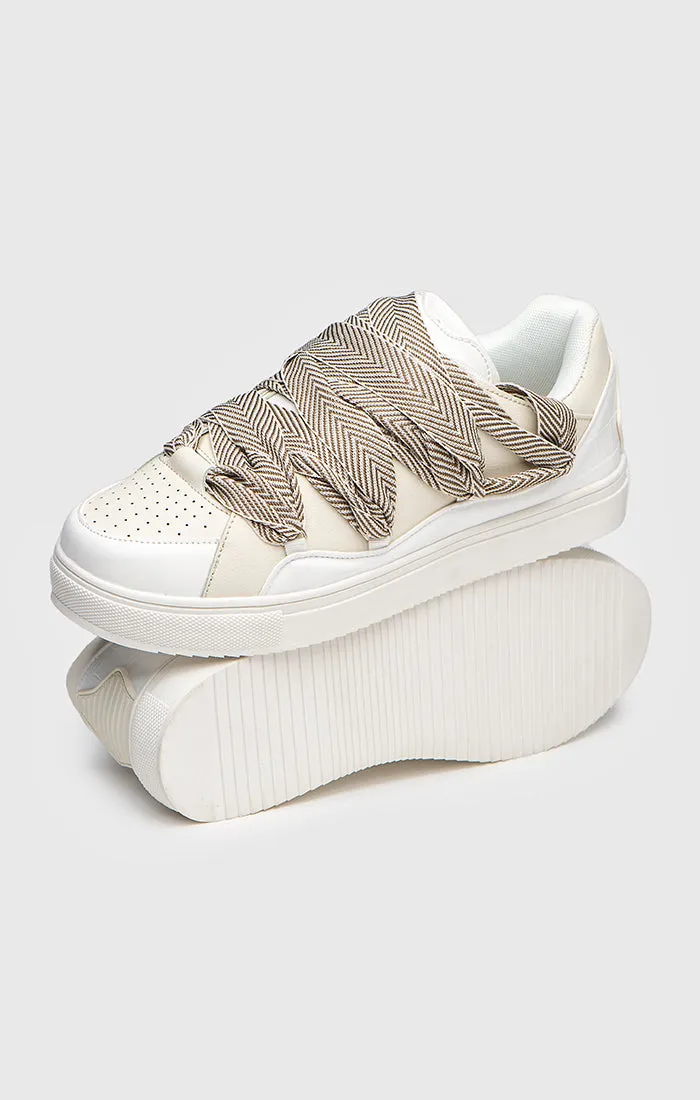 Beige Rough Sneakers