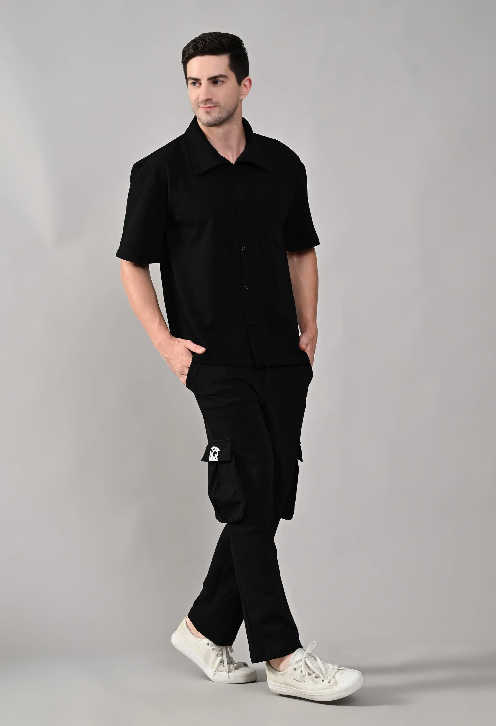 Black Color Co-ord Set for Men