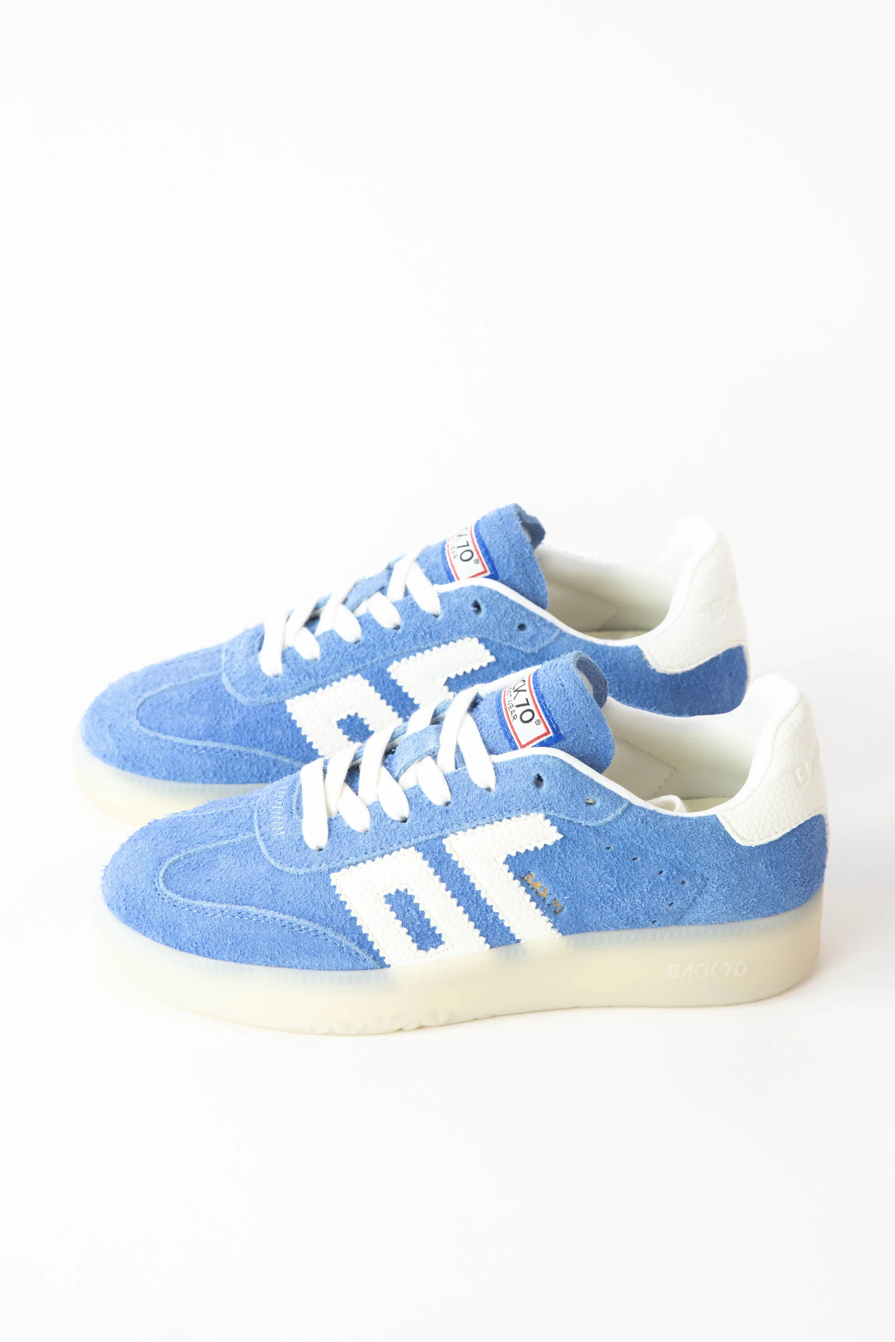 Boston Suede Leather Sneaker, Blue | Back 70