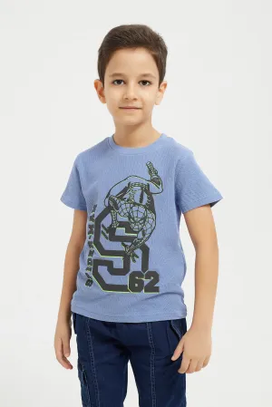 Boys Blue Spiderman Oversize T-Shirt