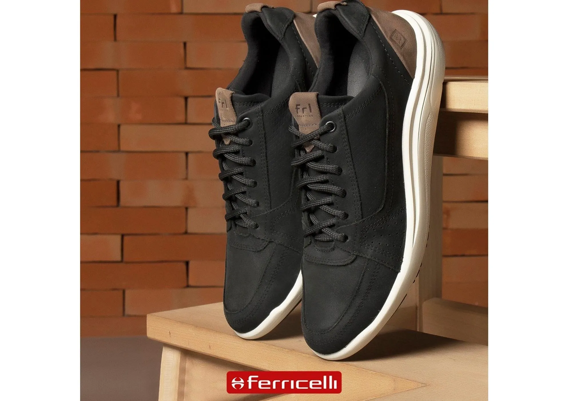 Ferricelli Grant Mens Leather Cushioned Casual Shoes Made In Brazil