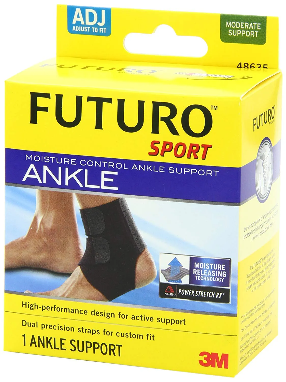 FUTURO 48635EN Sport Moisture Control Ankle Support, Case of 12