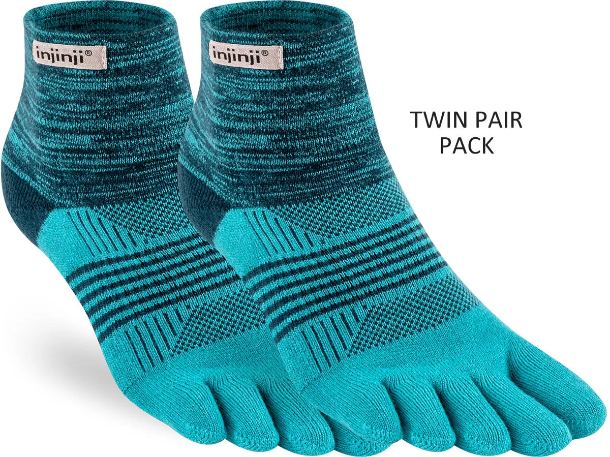 Injinji Women's Mid-Weight Trail Run Toe Socks TWIN PACK (INJ-WTR-TWIN)