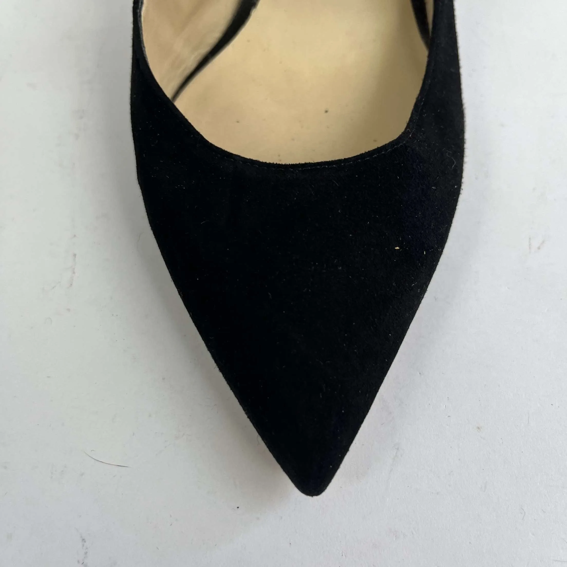 Jimmy Choo Black Suede & Leather Low Heel Pumps 40