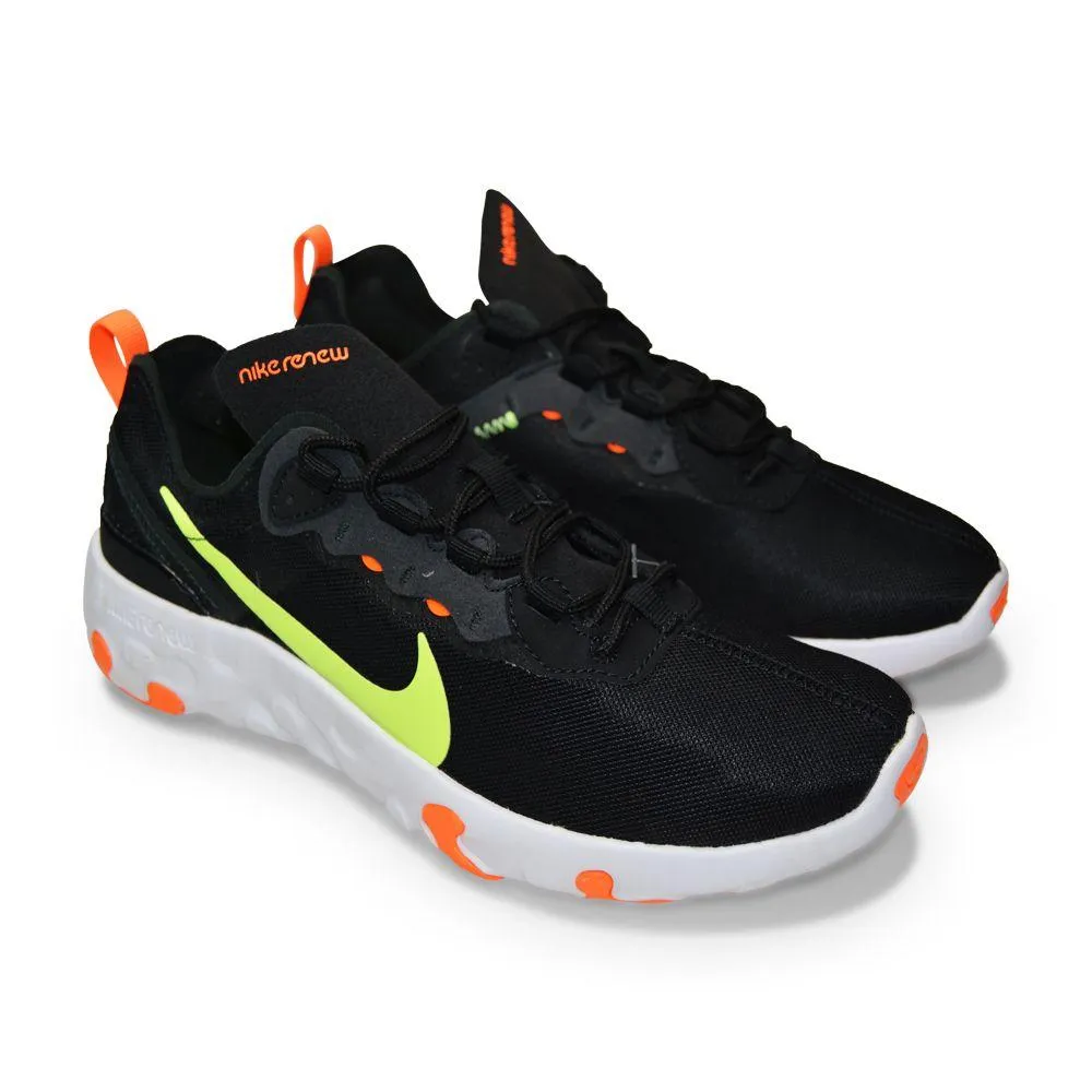 Juniors Nike Renew Element 55 GS - CV9644 001 - Black Ghost Green Total Orange