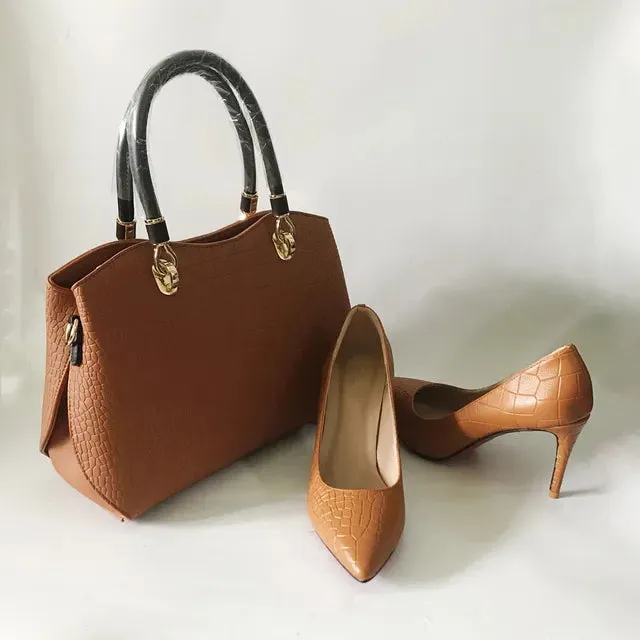 Mkisheels High Heels Women Sexy Pumps With Handbag Sets