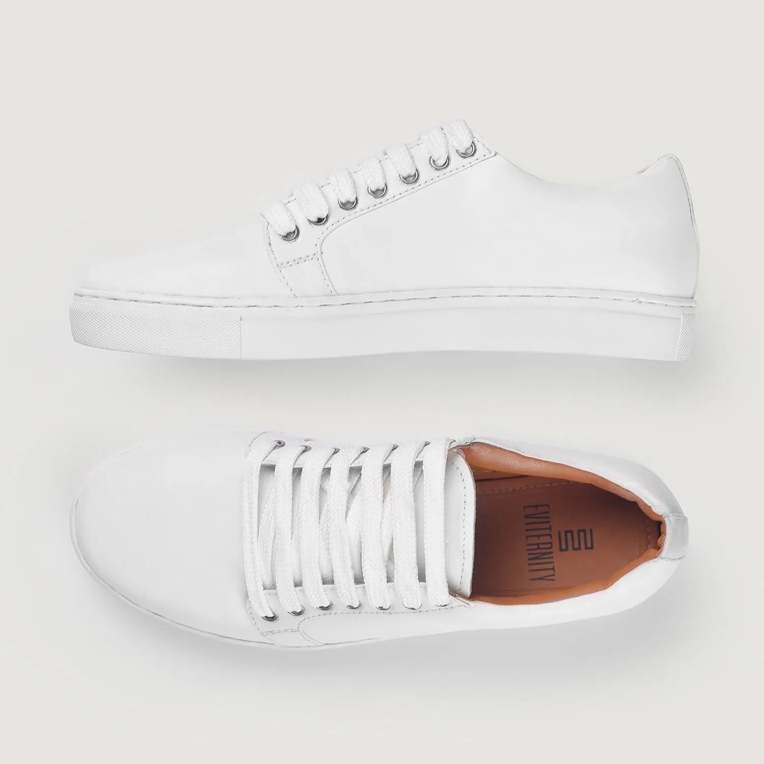 Murphy Low Top White Leather Sneakers