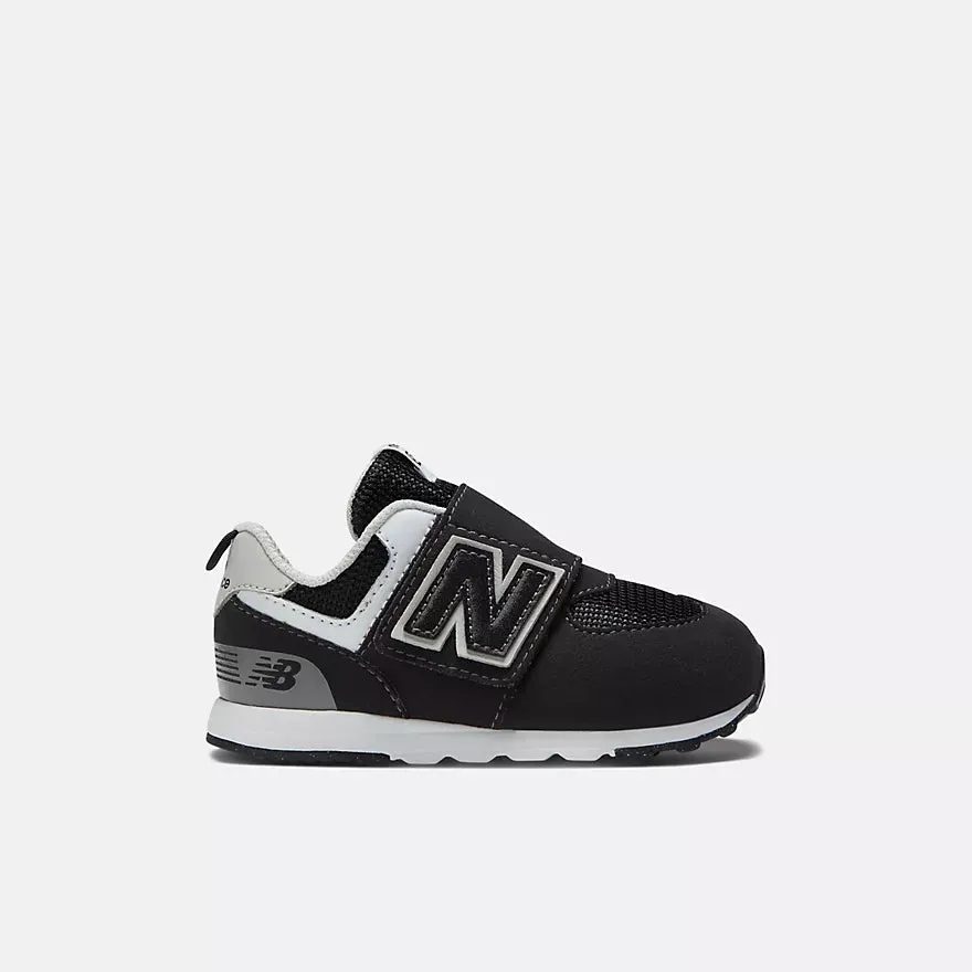 New Balance Black 574 New-B Hook & Loop Toddler Sneaker