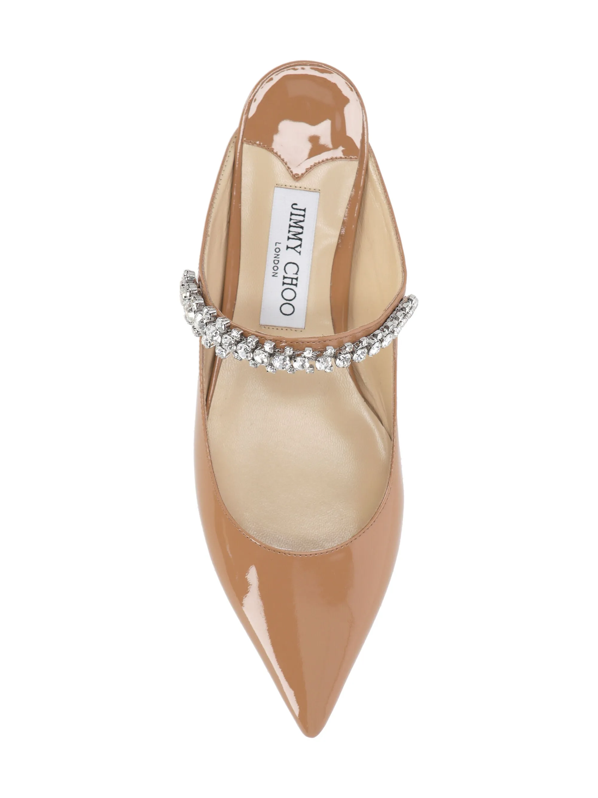 Nude Patent Leather Pointed Flat Shoes