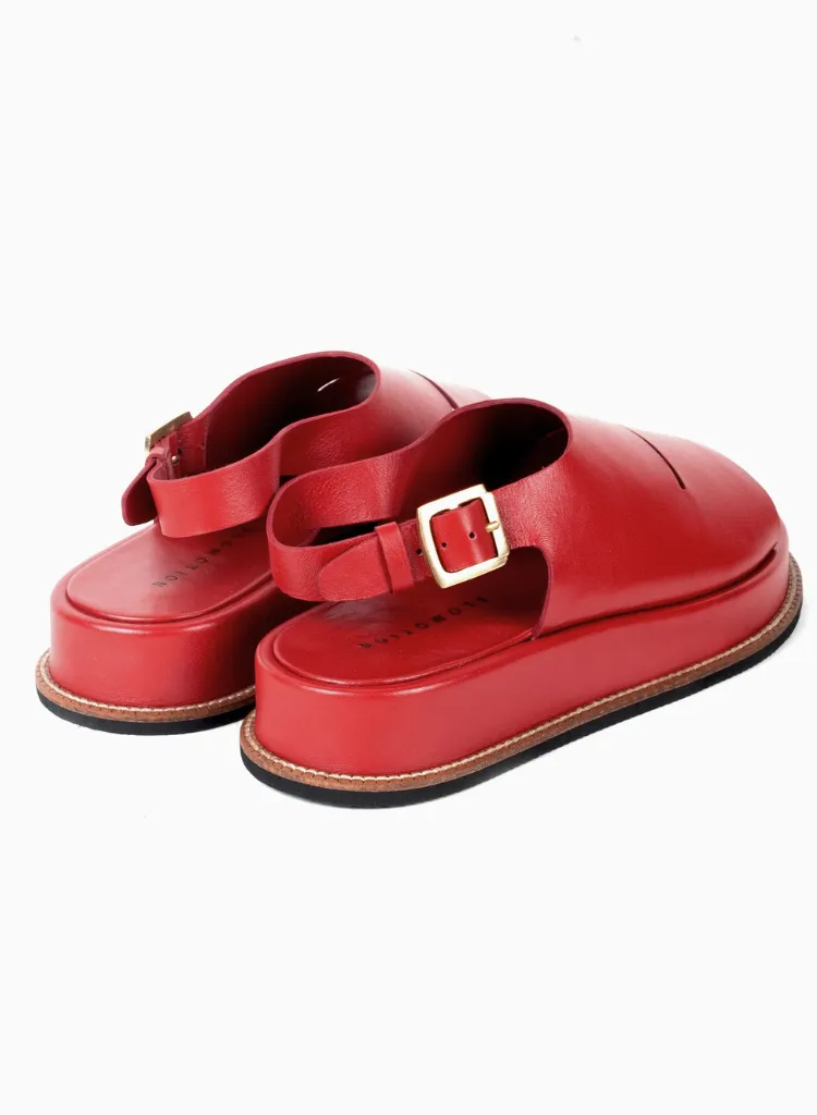 Open Leather Clogs