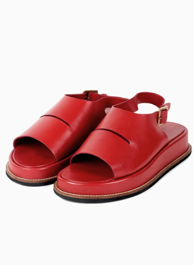 Open Leather Clogs