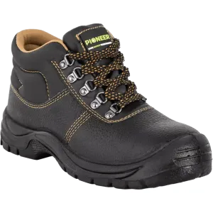 Pioneer Black 200J steel toe cap   steel midsole safety boots