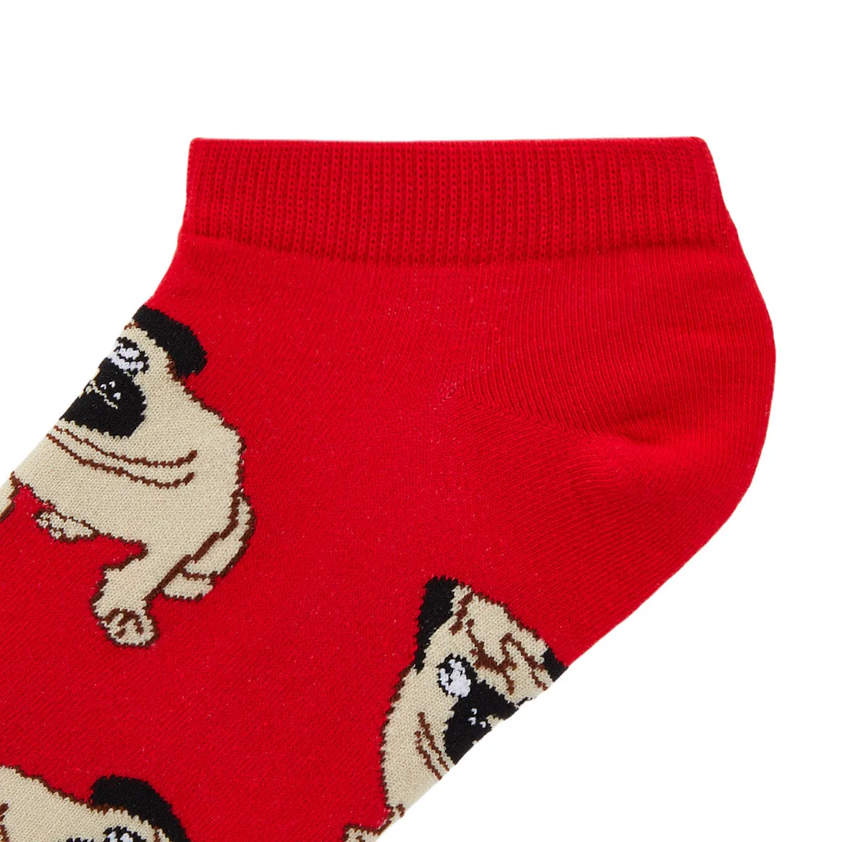 Pug Printed Ankle Socks