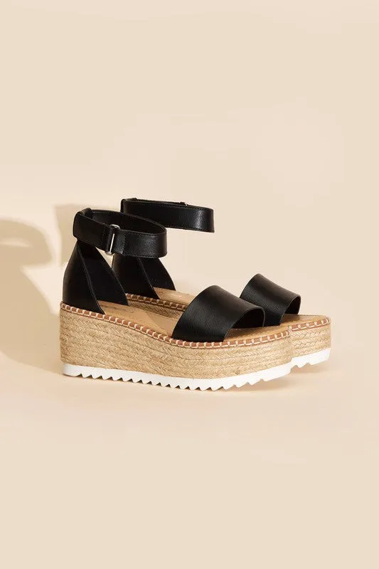 Raffia Platform Sandals