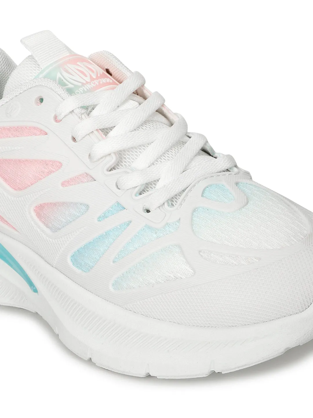 Sky Blue White Mesh Lace-Up Sneakers (TC-RS3614-SKYBLU)