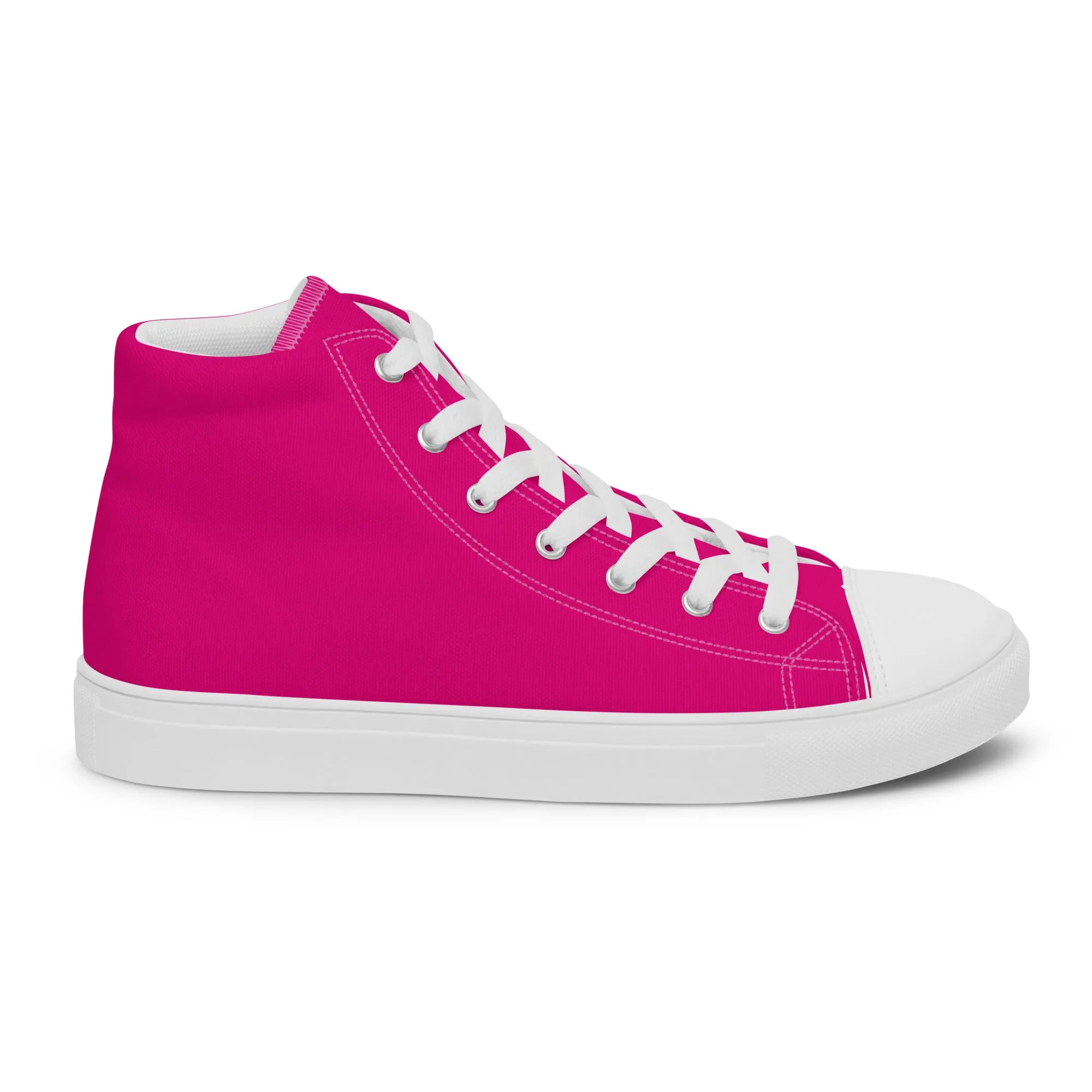 Snooty Fox Art Women’s High Top Canvas Shoes - Mexico Pink