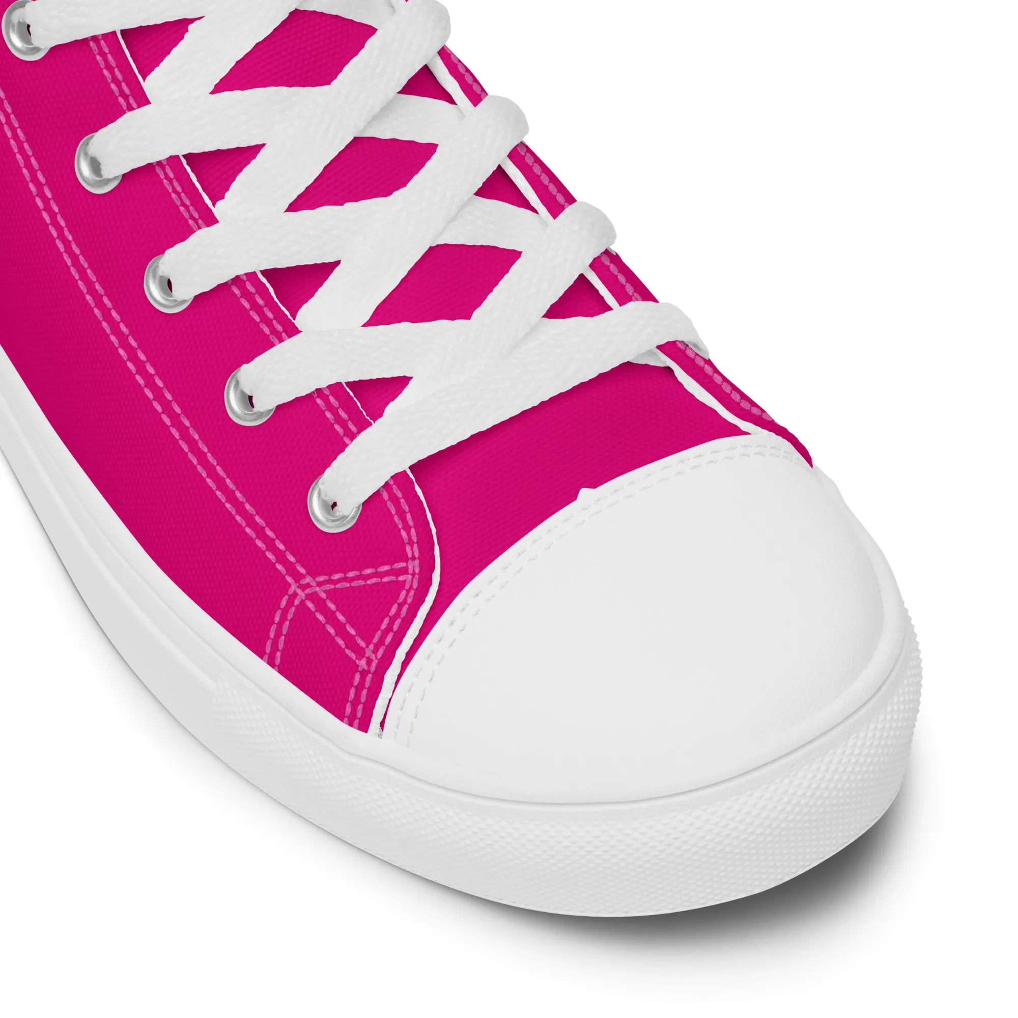 Snooty Fox Art Women’s High Top Canvas Shoes - Mexico Pink