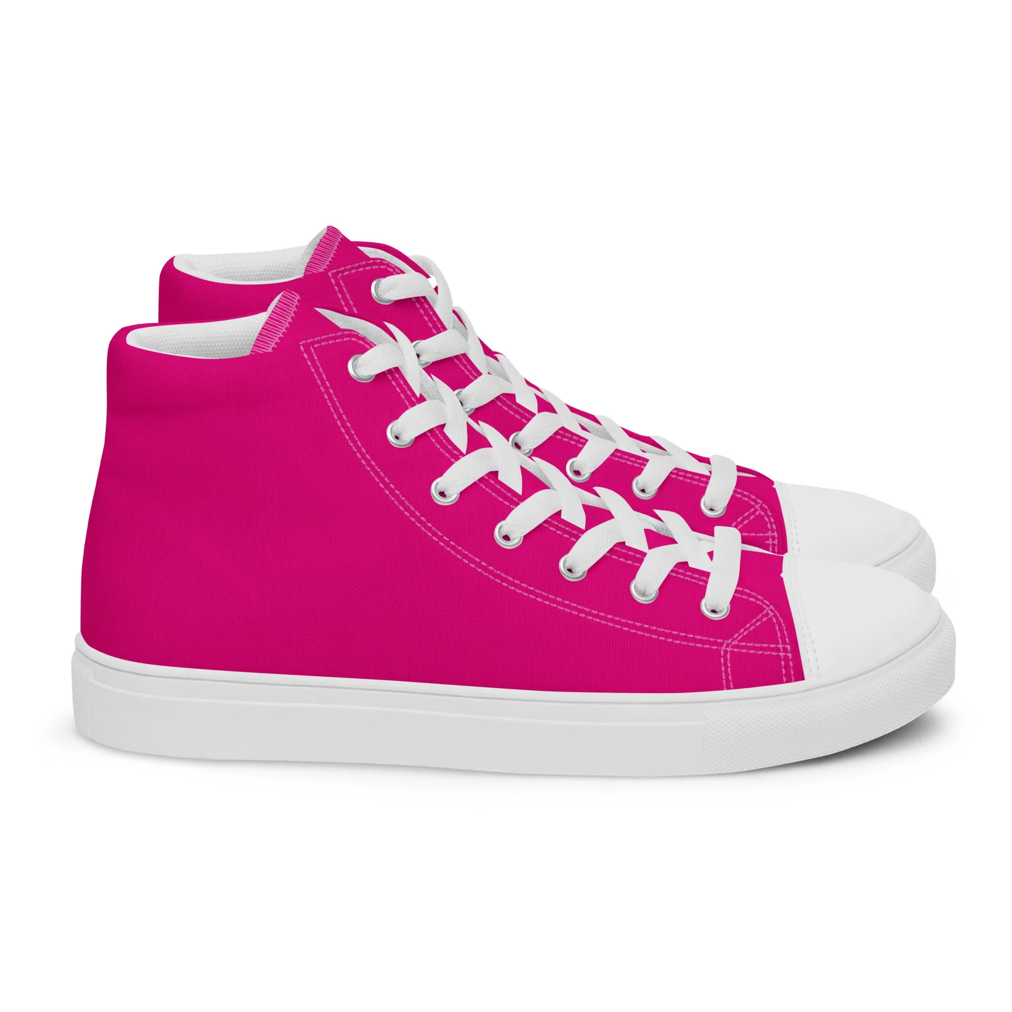 Snooty Fox Art Women’s High Top Canvas Shoes - Mexico Pink