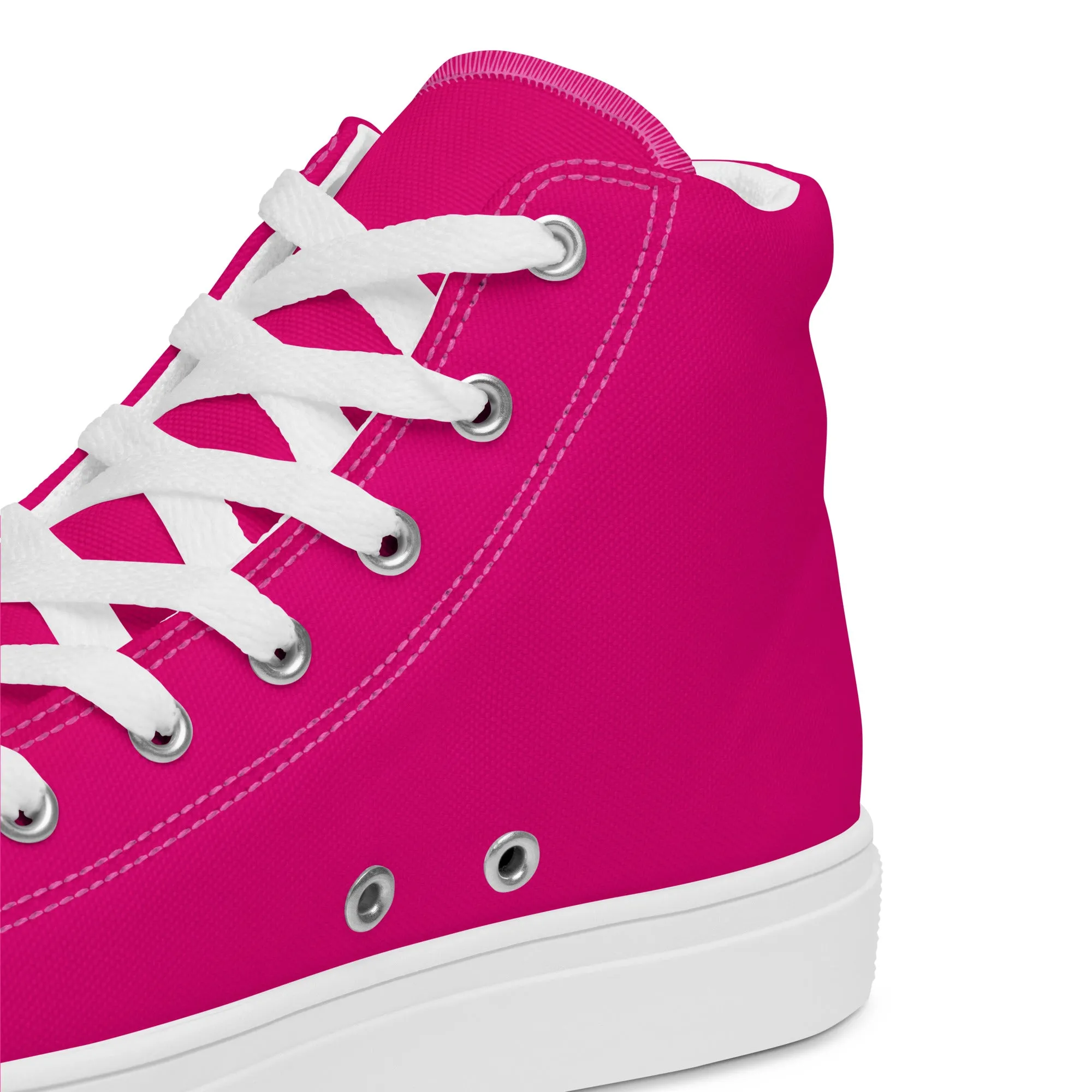 Snooty Fox Art Women’s High Top Canvas Shoes - Mexico Pink