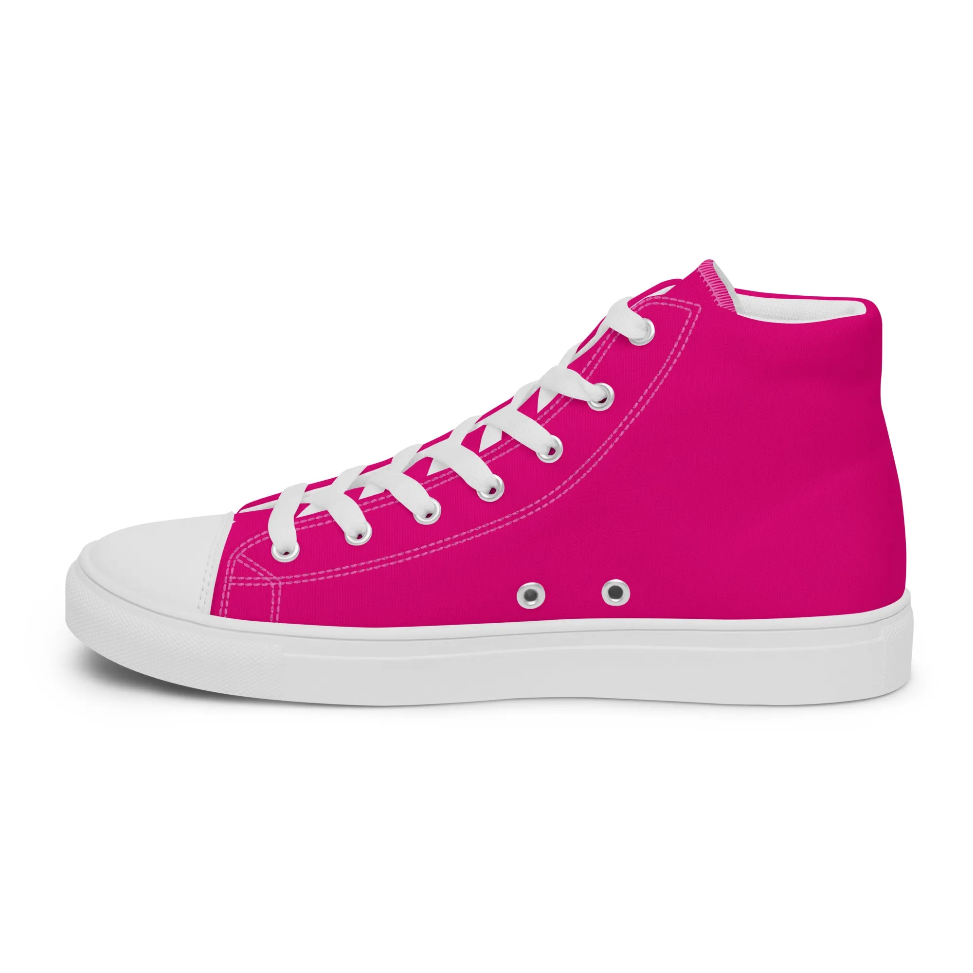 Snooty Fox Art Women’s High Top Canvas Shoes - Mexico Pink