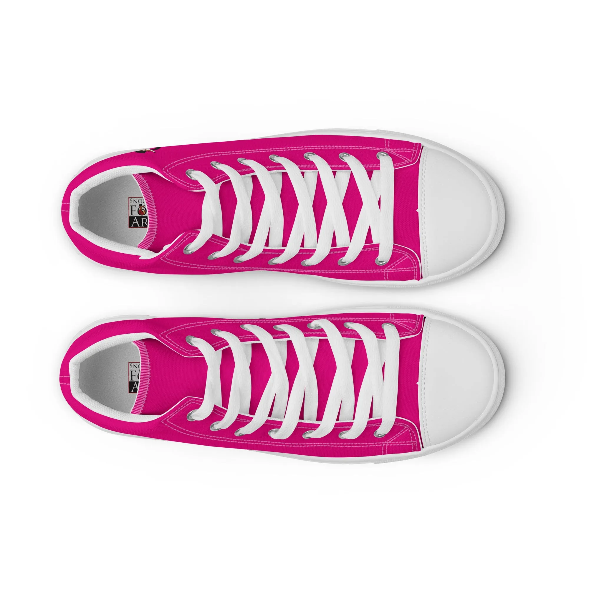 Snooty Fox Art Women’s High Top Canvas Shoes - Mexico Pink