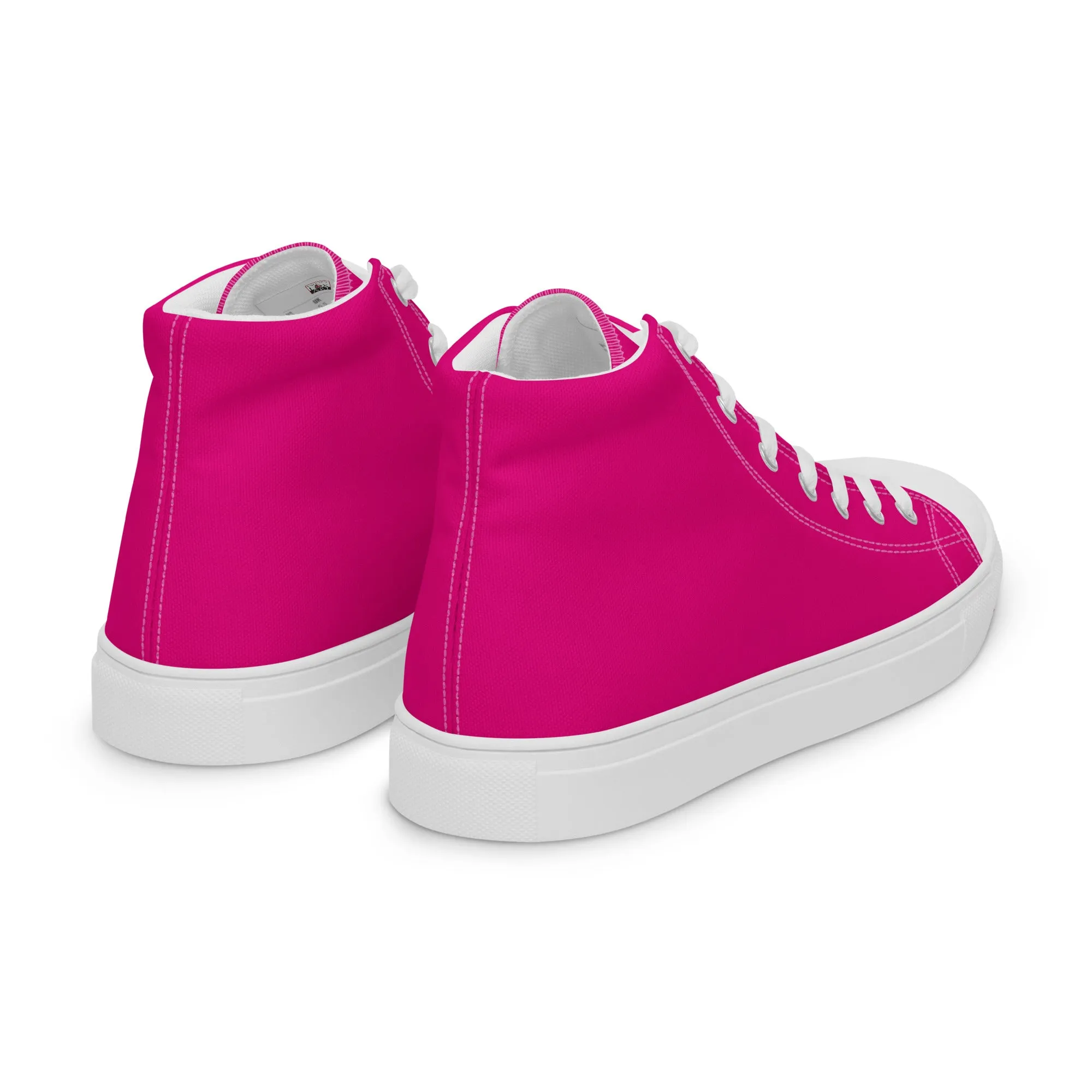 Snooty Fox Art Women’s High Top Canvas Shoes - Mexico Pink